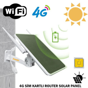 Router 4G Sim Kartlı Solar Güneş Paneli 20w 25.000 mAH Bataryalı